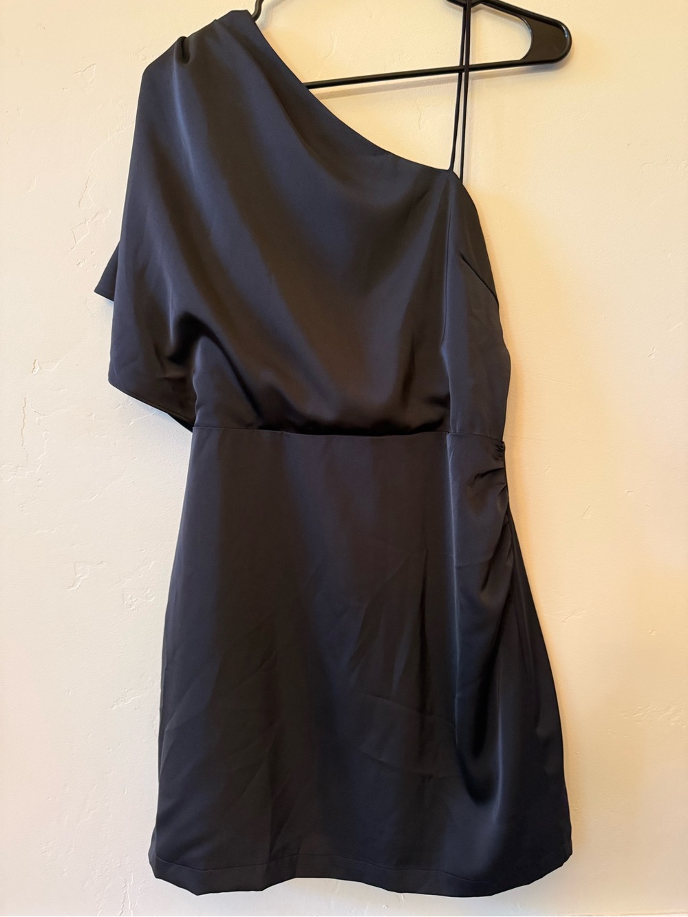 TCEC One-Shoulder Black Cocktail Dress